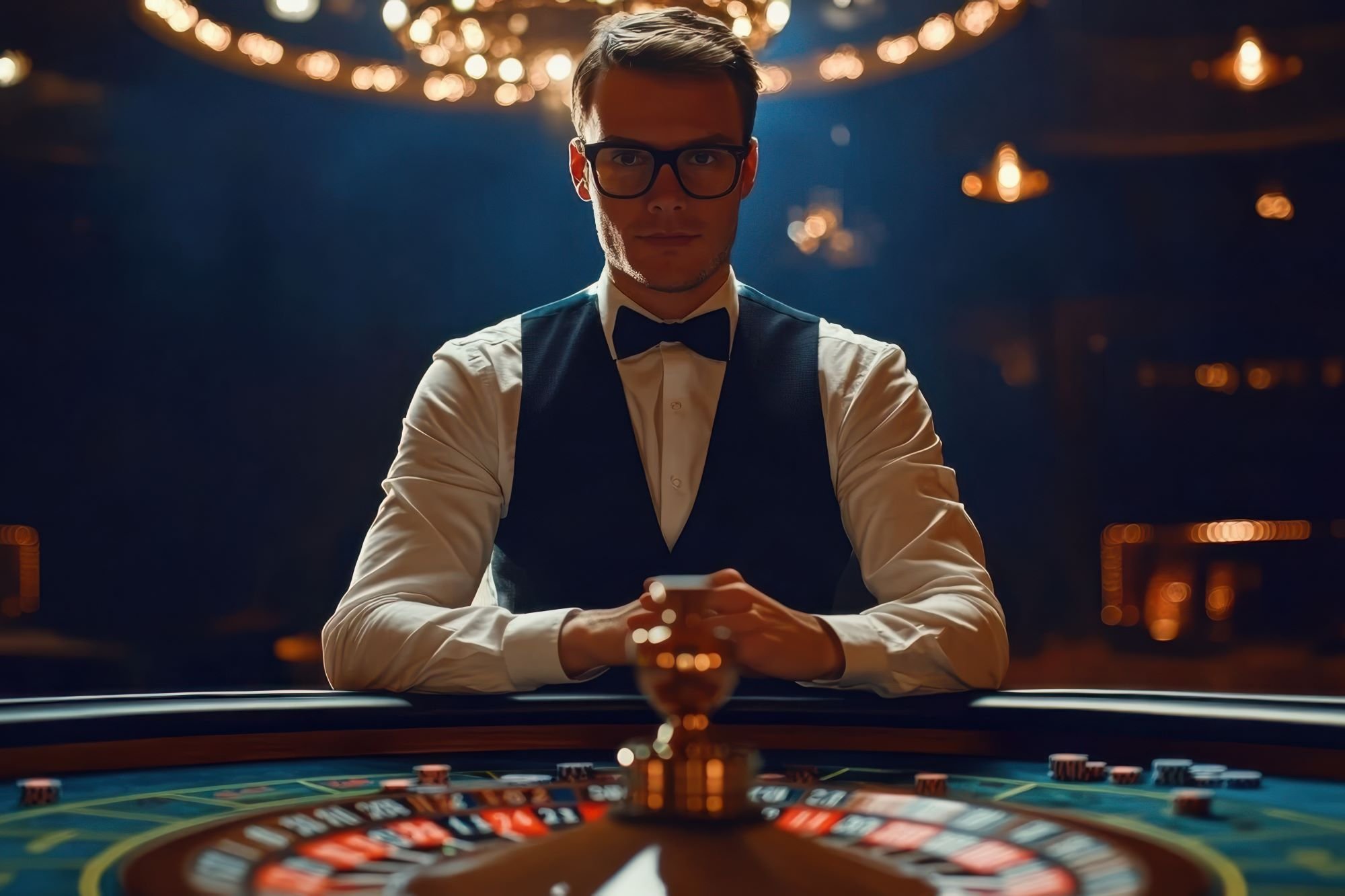 American Roulette wheel layout with 38 pockets on inatogel online live table